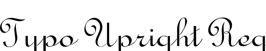 Typo Upright Regular Font Download Free