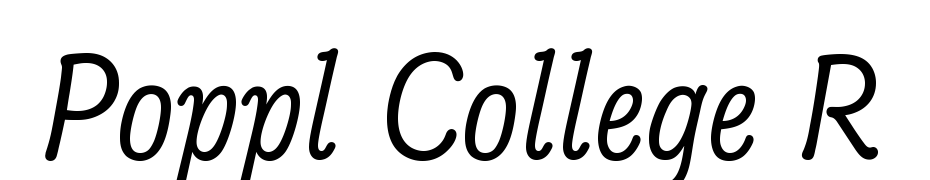 Poppl College R Font Download Free