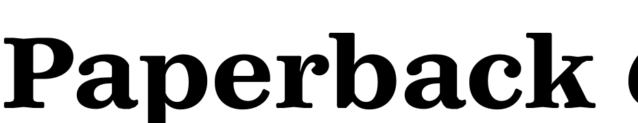 Paperback 6 Bold Font Download Free