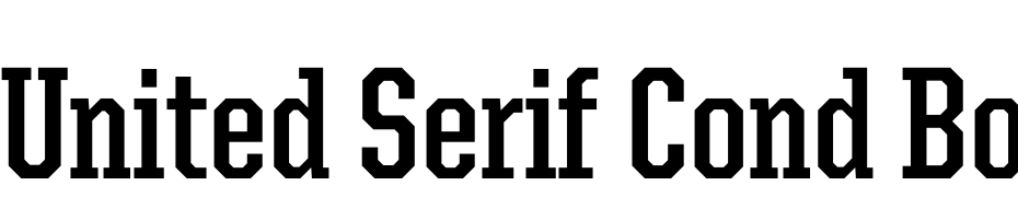 United Serif Cond Bold Font Download Free
