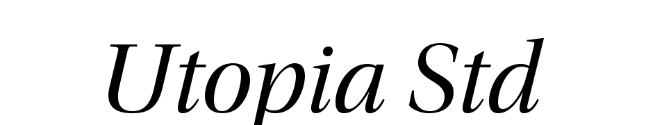 Utopia Std Display Italic cкачати шрифт безкоштовно