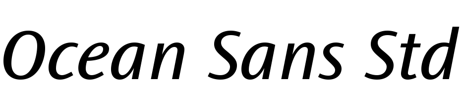 Ocean Sans Std Book Semi Extended Italic Font Download Free