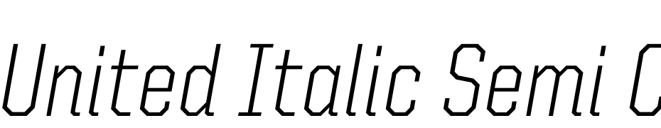 United Italic Semi Cond Light Font Download Free