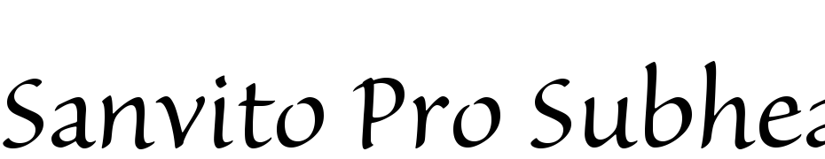 Sanvito Pro Subhead Font Download Free