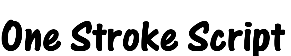 One Stroke Script Bold Plain Font Download Free