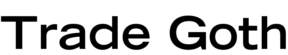 Trade Gothic LT Std Bold Extended Font Download Free