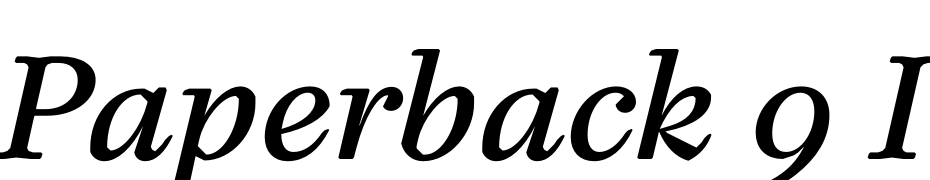 Paperback 9 Italic Font Download Free