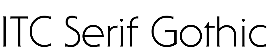 ITC Serif Gothic Std Light Font Download Free