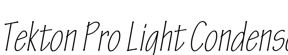 Tekton Pro Light Condensed Oblique Font Download Free