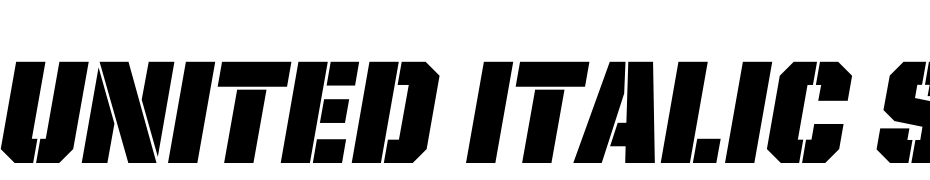 United Italic Semi Cond Stencil Font Download Free