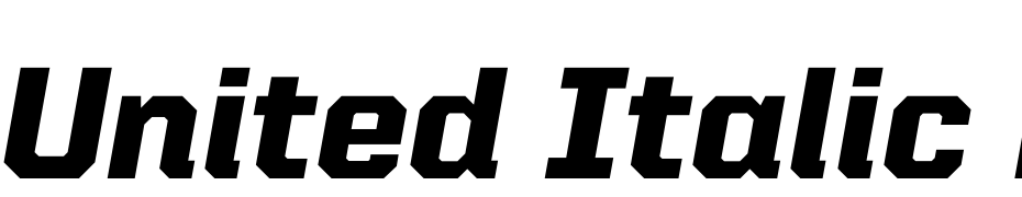 United Italic Reg Black Font Download Free