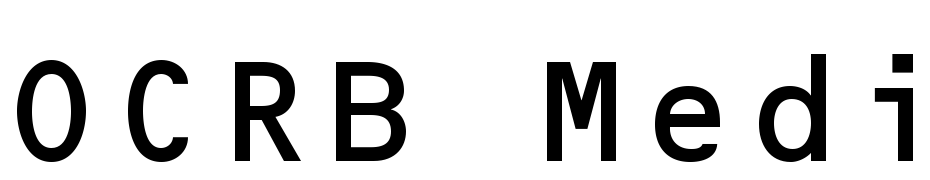 OCRB Medium Font Download Free