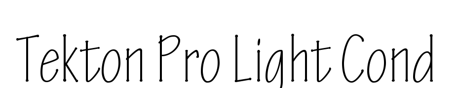 Tekton Pro Light Condensed Font Download Free