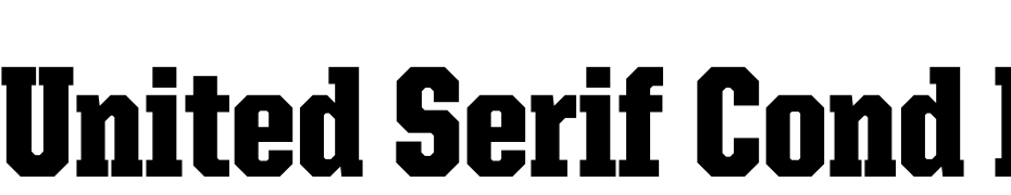 United Serif Cond Black Font Download Free