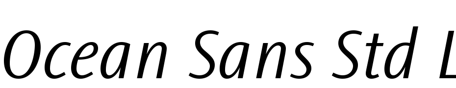 Ocean Sans Std Light Italic Font Download Free