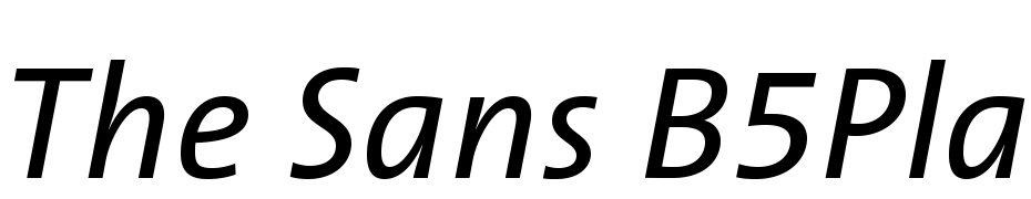 The Sans B5 Plain Italic Polices Telecharger