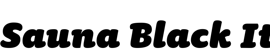 Sauna Black Italic Font Download Free
