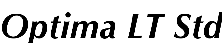 Optima LT Std Bold Italic Font Download Free