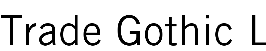 Trade Gothic LT Std Font Download Free