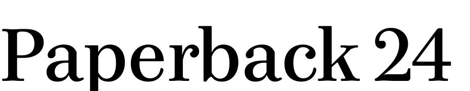 Paperback 24 Roman Font Download Free