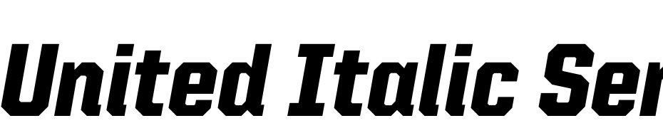 United Italic Semi Cond Black Font Download Free