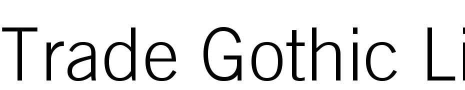 Trade Gothic Light Font Download Free