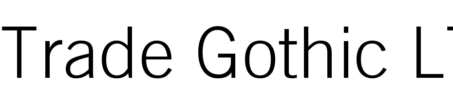 Trade Gothic LT Std Light Font Download Free