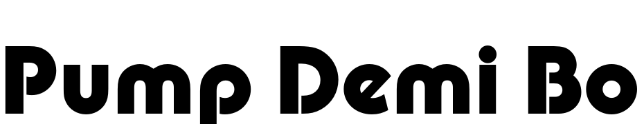 Pump Demi Bold Plain Font Download Free
