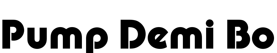Pump Demi Bold Plain Font Download Free