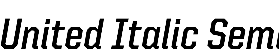 United Italic Semi Cond Bold cкачати шрифт безкоштовно