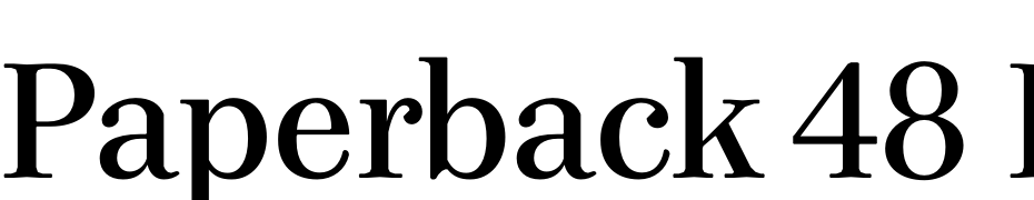 Paperback 48 Roman Font Download Free