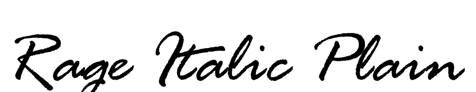 Rage Italic Plain Font Download Free