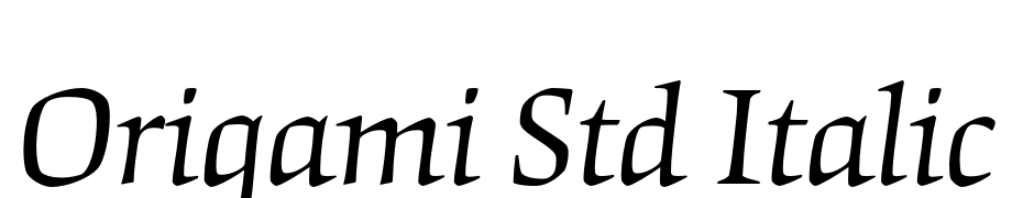 Origami Std Italic Font Download Free