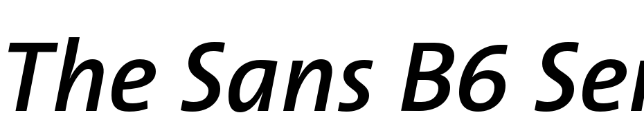 The Sans B6 Semi Bold Italic Font Download Free