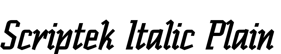 Scriptek Italic Plain Font Download Free
