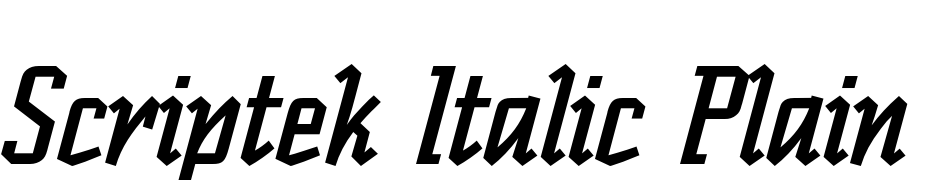 Scriptek Italic Plain Font Download Free
