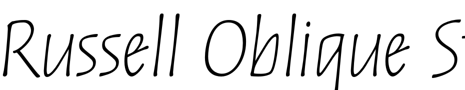 Russell Oblique Std Font Download Free