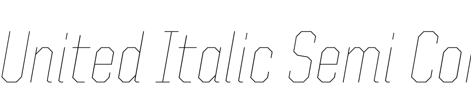 United Italic Semi Cond Thin Font Download Free