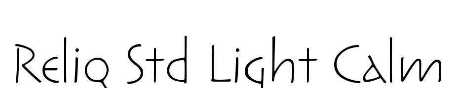 Reliq Std Light Calm Font Download Free