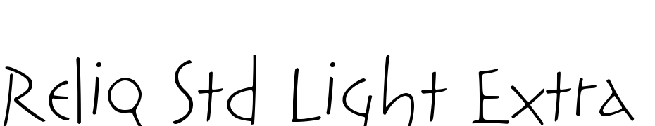Reliq Std Light Extra Active Yazı tipi ücretsiz indir