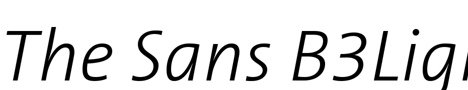 The Sans B3 Light Italic Font Download Free
