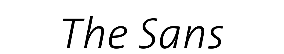 The Sans B3 Light Italic Font Download Free