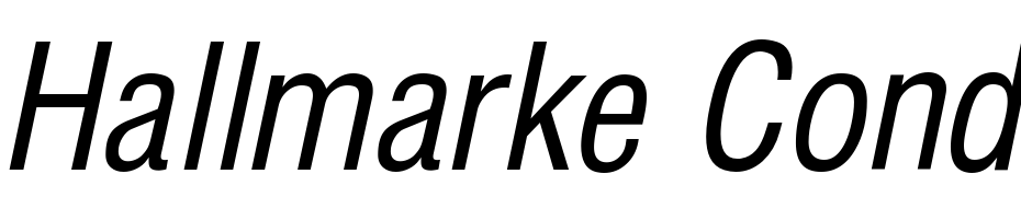 Hallmarke Condensed Italic Font Download Free