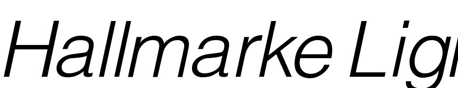 Hallmarke Light Italic Font Download Free