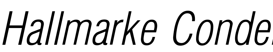 Hallmarke Condensed Light Italic Font Download Free