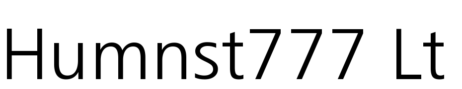 Humnst777 Lt BT Light Scarica Caratteri Gratis
