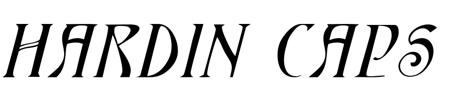 Hardin Caps Wide Italic Font Download Free