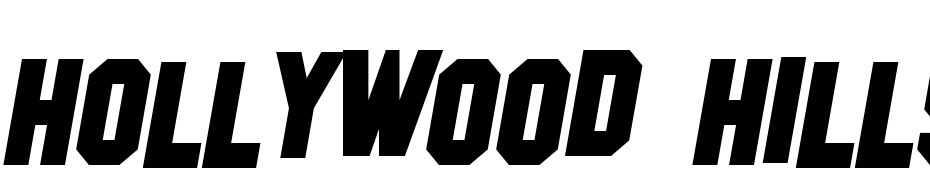 Hollywood Hills Bold Italic Schrift Herunterladen Kostenlos