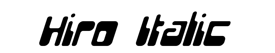 Hiro Italic Font Download Free