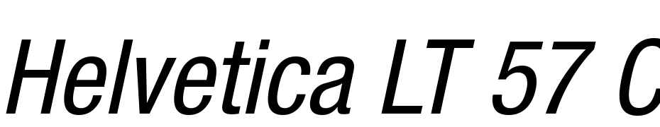 Helvetica LT 57 Condensed Oblique Font Download Free
